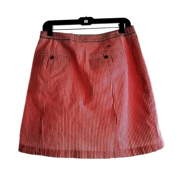 Tommy Hilfiger Golf Skort Pink & White Striped Golf Skirt Size 6 - Picture 7 of 8